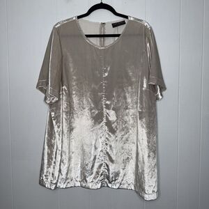 Lane Bryant Women’s Lurex Boatneck Swing Top Shimmer Size 24 NWT